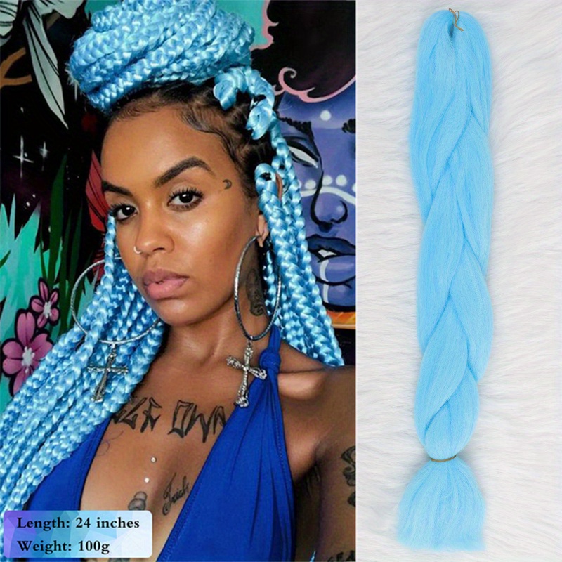 Pure Ombre Color Synthetic Heat Resistant Hair Extension Twist Jumbo  Braiding Kanekalon Hair For Women - Temu