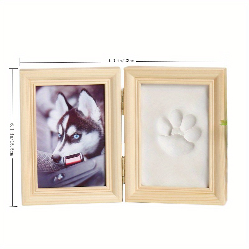 Kit d'impression de patte Cadre de chien Cadre commémoratif pour animaux de  compagnie avec Kit d'empreinte de pattes