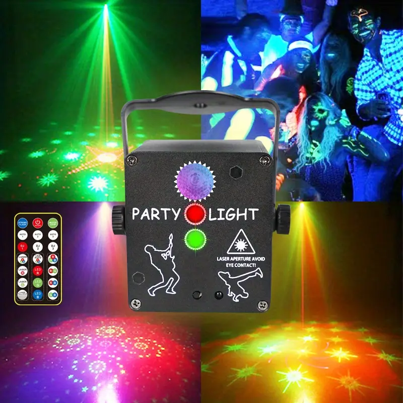 3lens Dj Disco Strobe Light Stage Light Projection Party - Temu