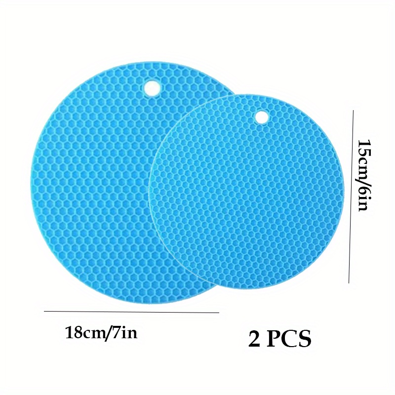 2 Pcs Large Silicone Trivet Mat, Non Slip Thick Flexible Hot Pads