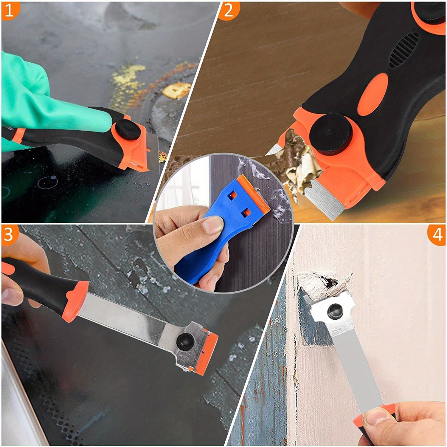 3Pack Plastic Blades Scraper Tool Sticker Removal Scraper for Cleaning  Adhesive Decal Glue From 