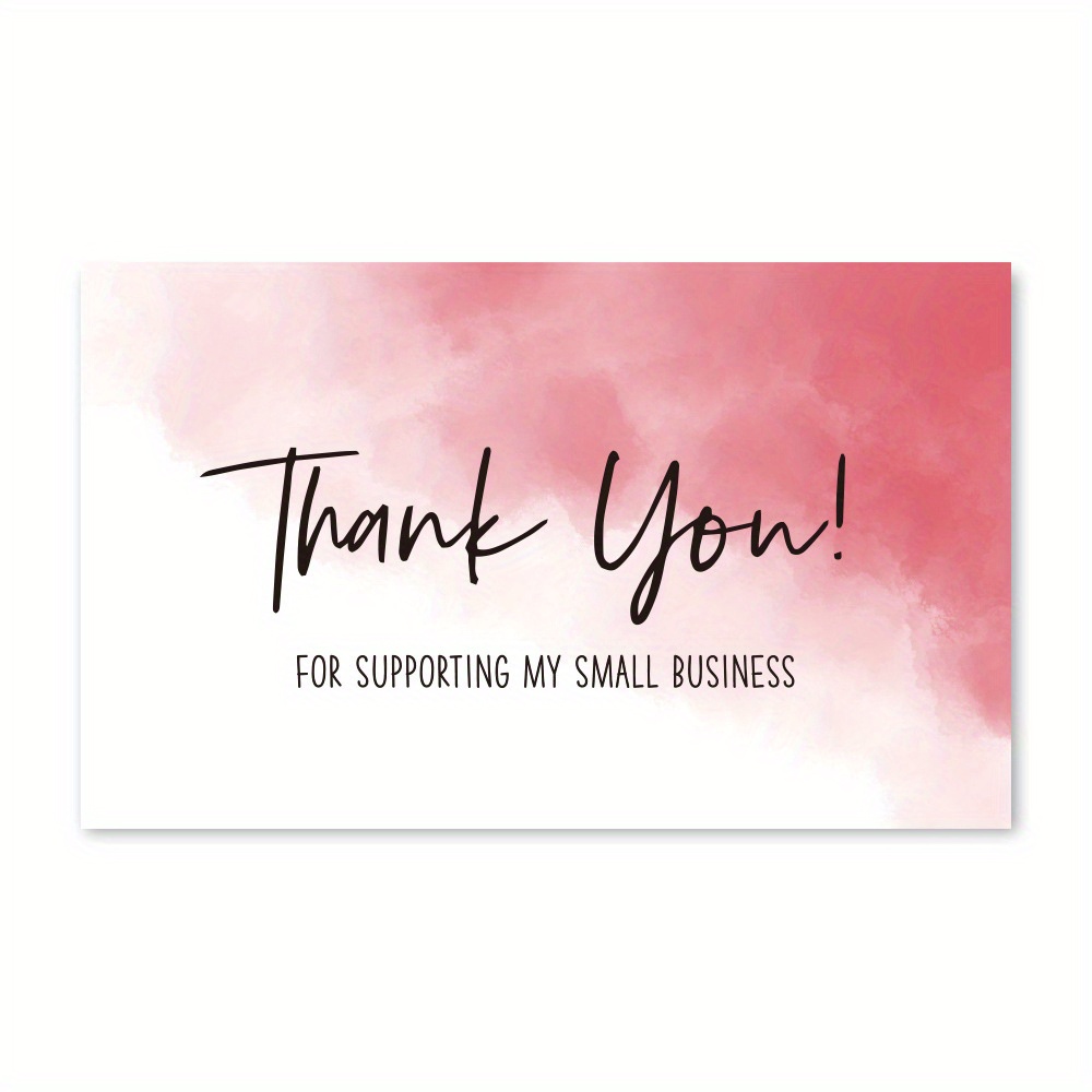 Thank Supporting Small Business Cards