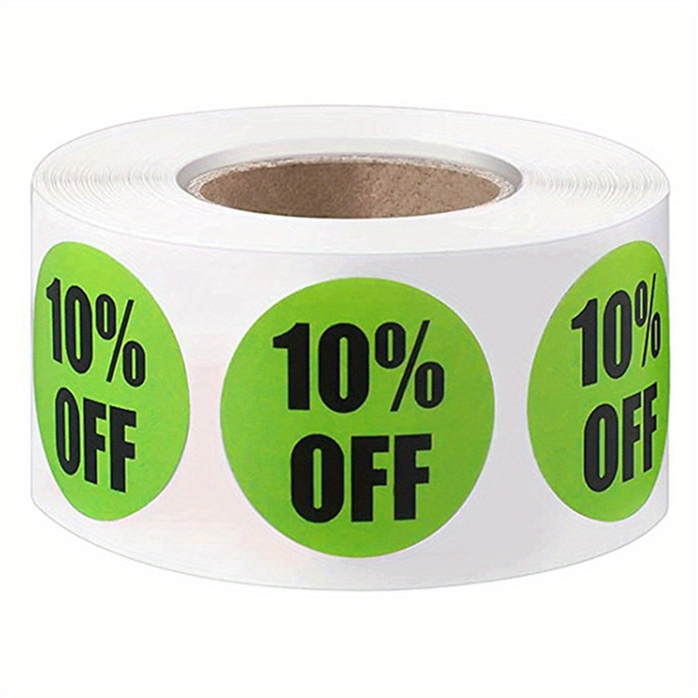 Discount Percent Off Stickers Price Marker Label Sticker 10% - Temu
