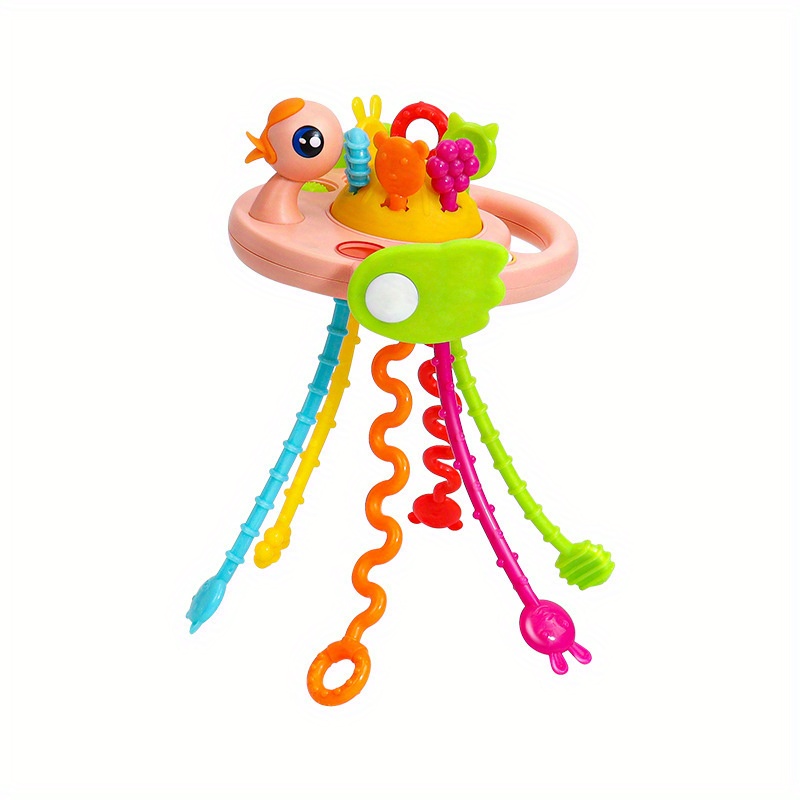 Baby Toy Finger Pull String Astronaut Duck for 6 Month