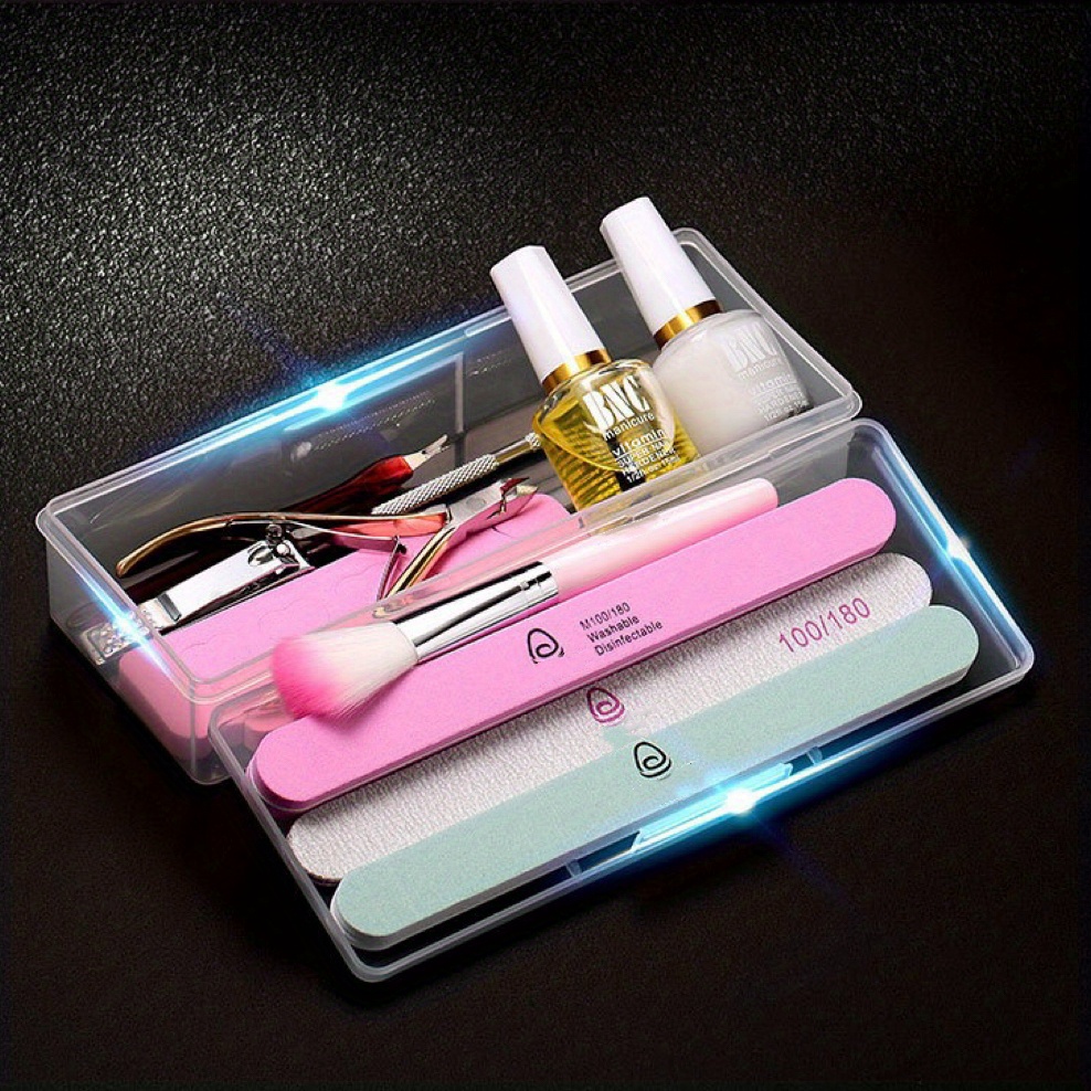 Plastic Nail Storage Box Nail Tools Cosmetics Storage Temu
