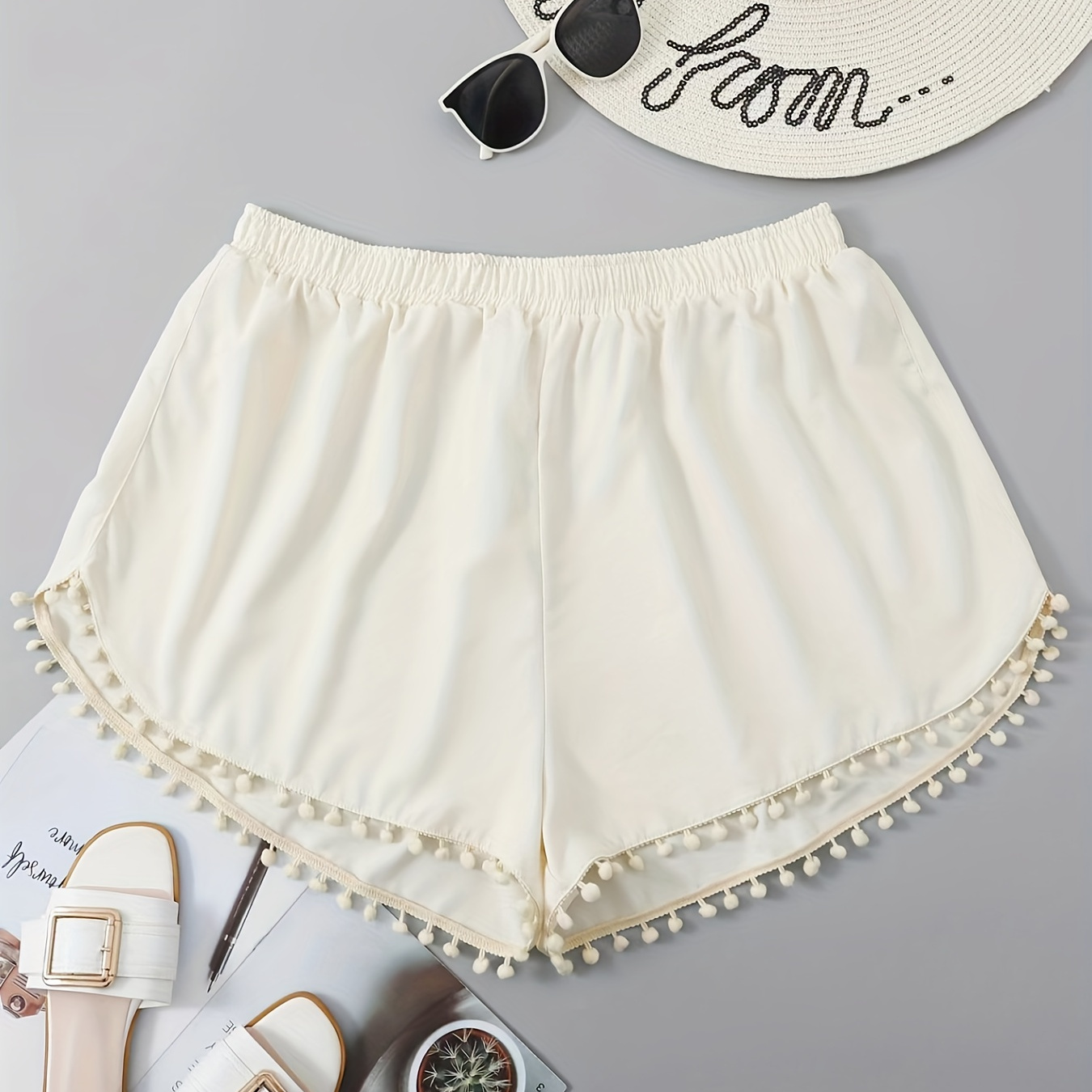 Plus Size Basic Blazer Shorts Suit Sets Women's Plus Solid Temu