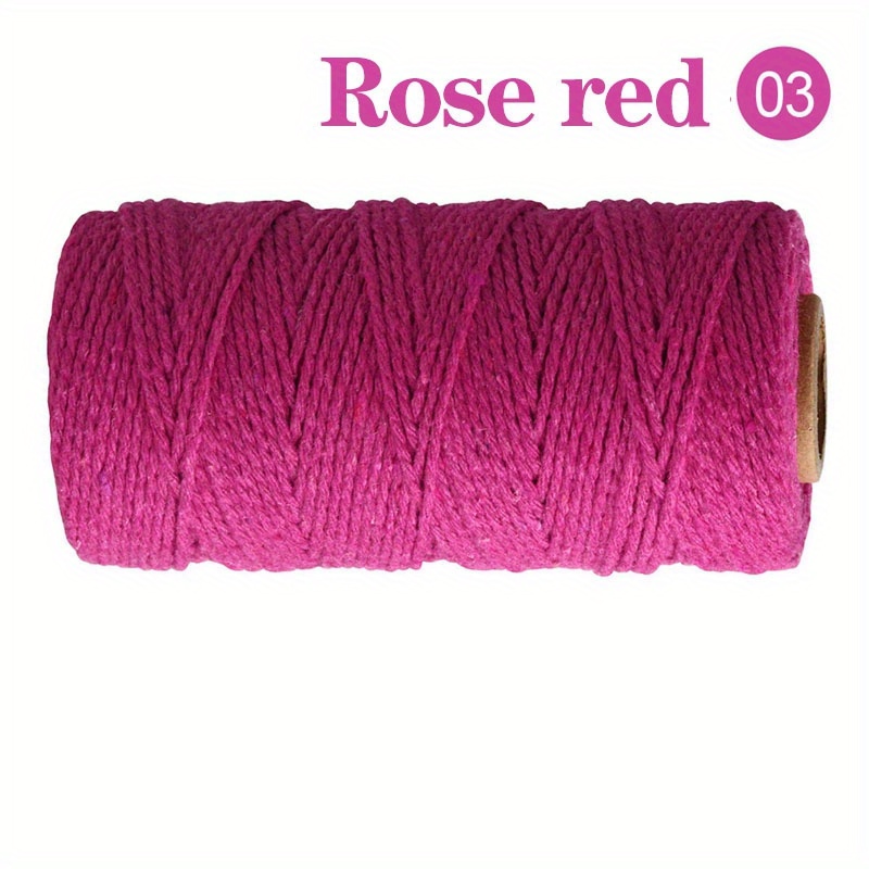 Macrame Colorful Rope 2mm, Color Cotton Macrame Cord