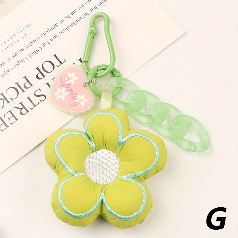 Sakura Fabric Keychain Creative Flower Plant Charms Key Ring Backpack  Ornaments Women Bag Pendant Key Holder Accessories Holiday Gift - Temu