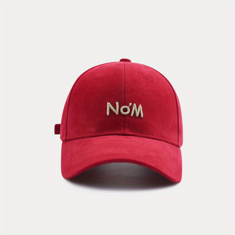 No'M Embroidery Baseball Cap Solid Couple Dad Hats Unisex Sun Hats