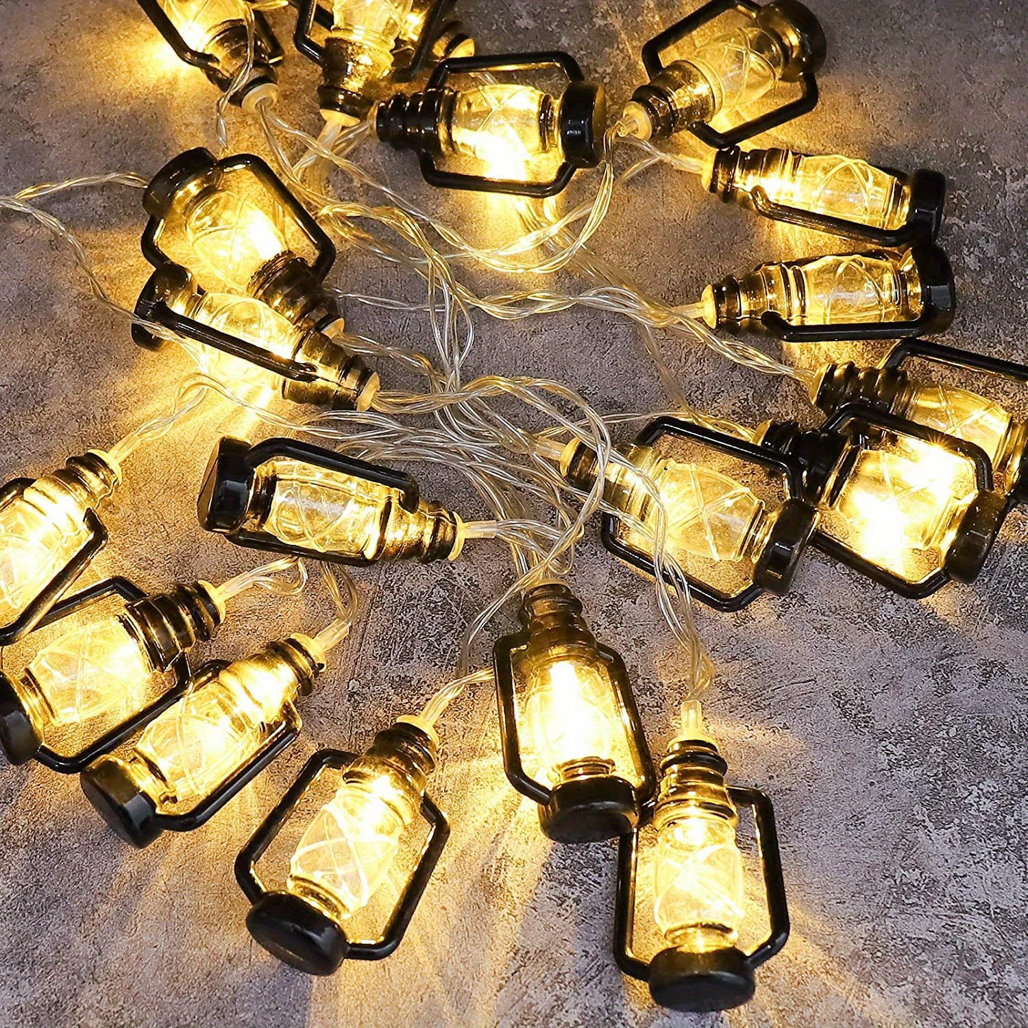 10 Led Camping Lantern String Lights Mini Kerosene Lamp For - Temu