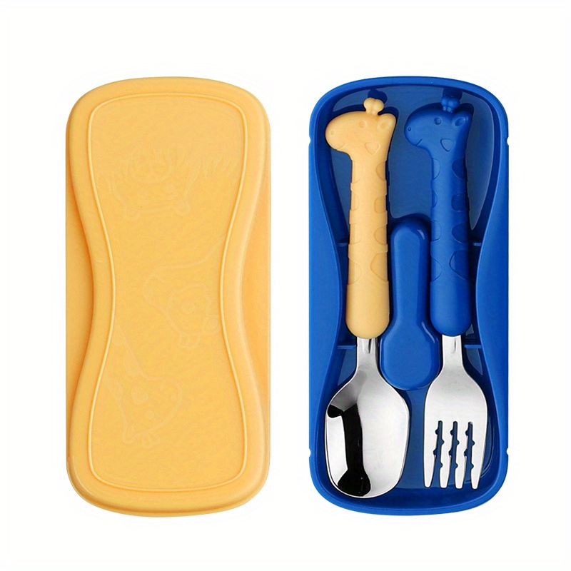 Toddler Utensils With Travel Case, Baby Spoon And Fork Set For Self-feeding  Learning Bendable Handle Silverware For Kids,christmas Halloween  Thanksgiving Gift - Temu