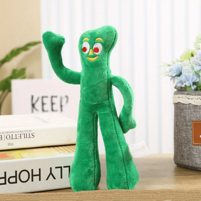 

Green Cartoon Plush Squeak Dog Toy, Durable Fabric, Medium Breed Recommended, No Battery Needed