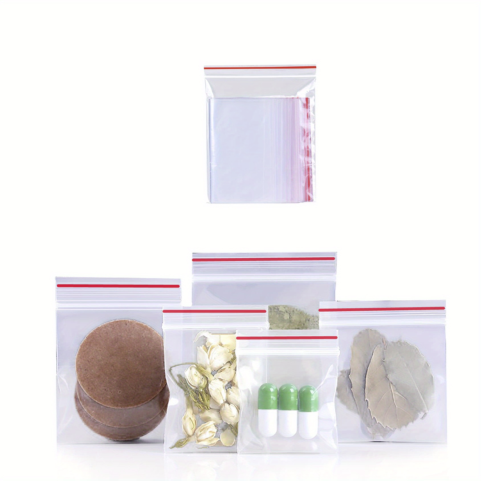 Small clear online storage bags