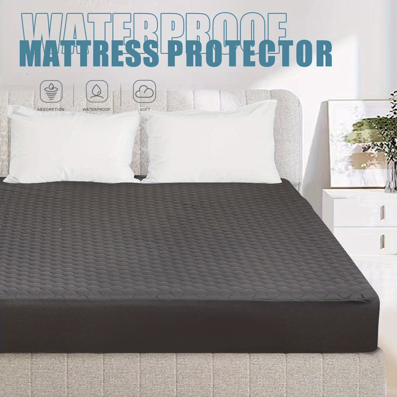 Safest Mattress Protector - Queen - College Dorm Room, New Home, First  Apartment Essentials, Waterproof Mattress Cover Protector And Encasement -  Temu