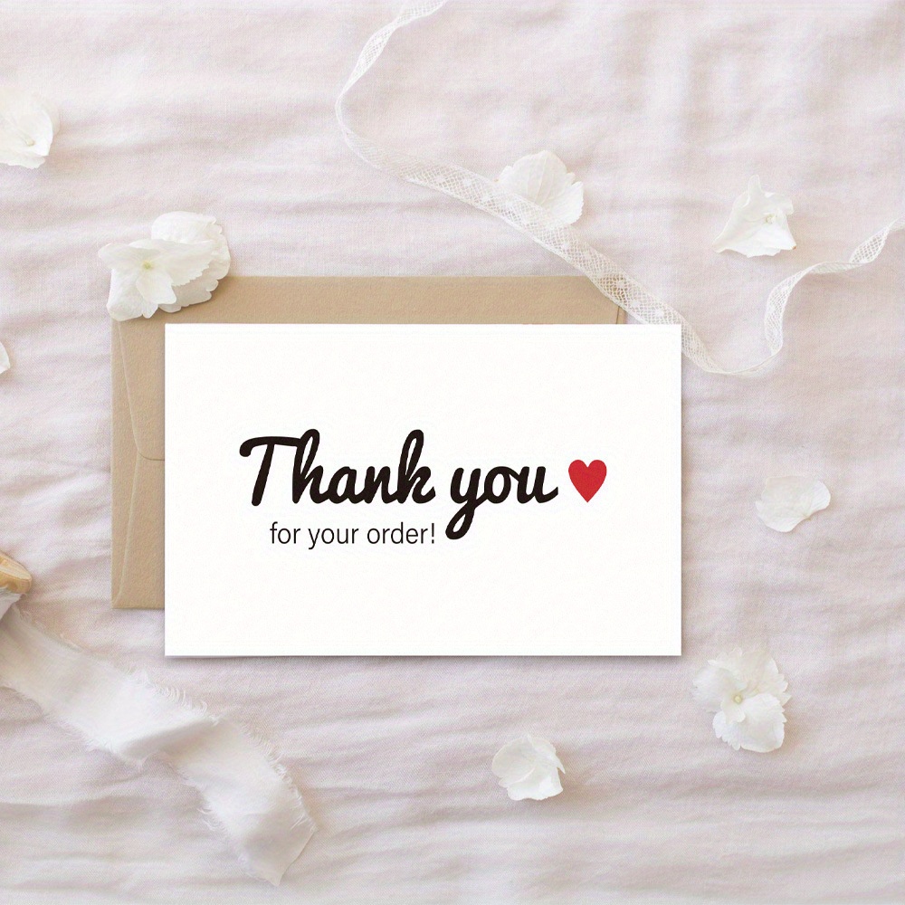 Thank Cards Greeting Blank Cards Thank Supporting Small - Temu