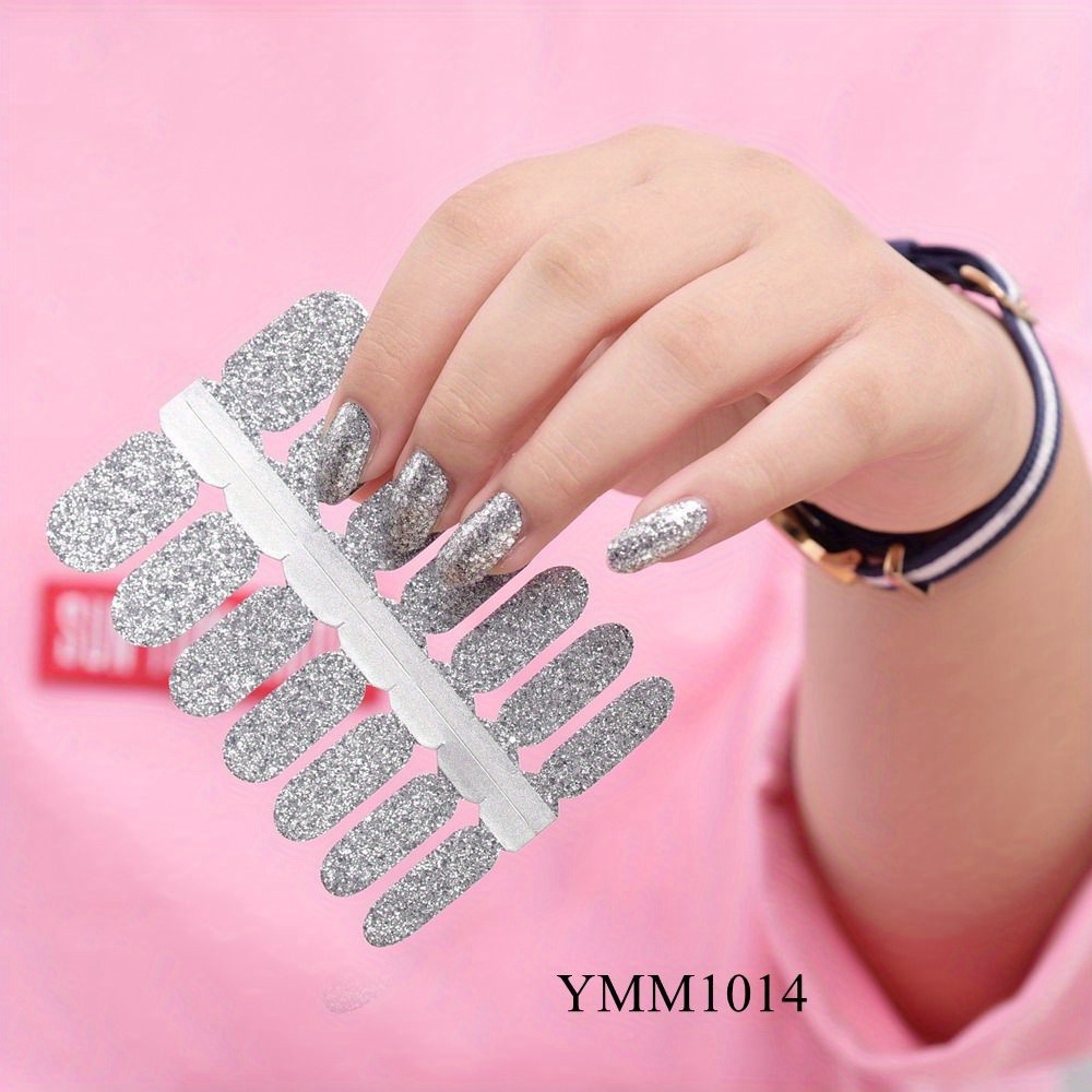 Sparkle & Selfadhesive Nail Art Decal Strips For Diy Manicure