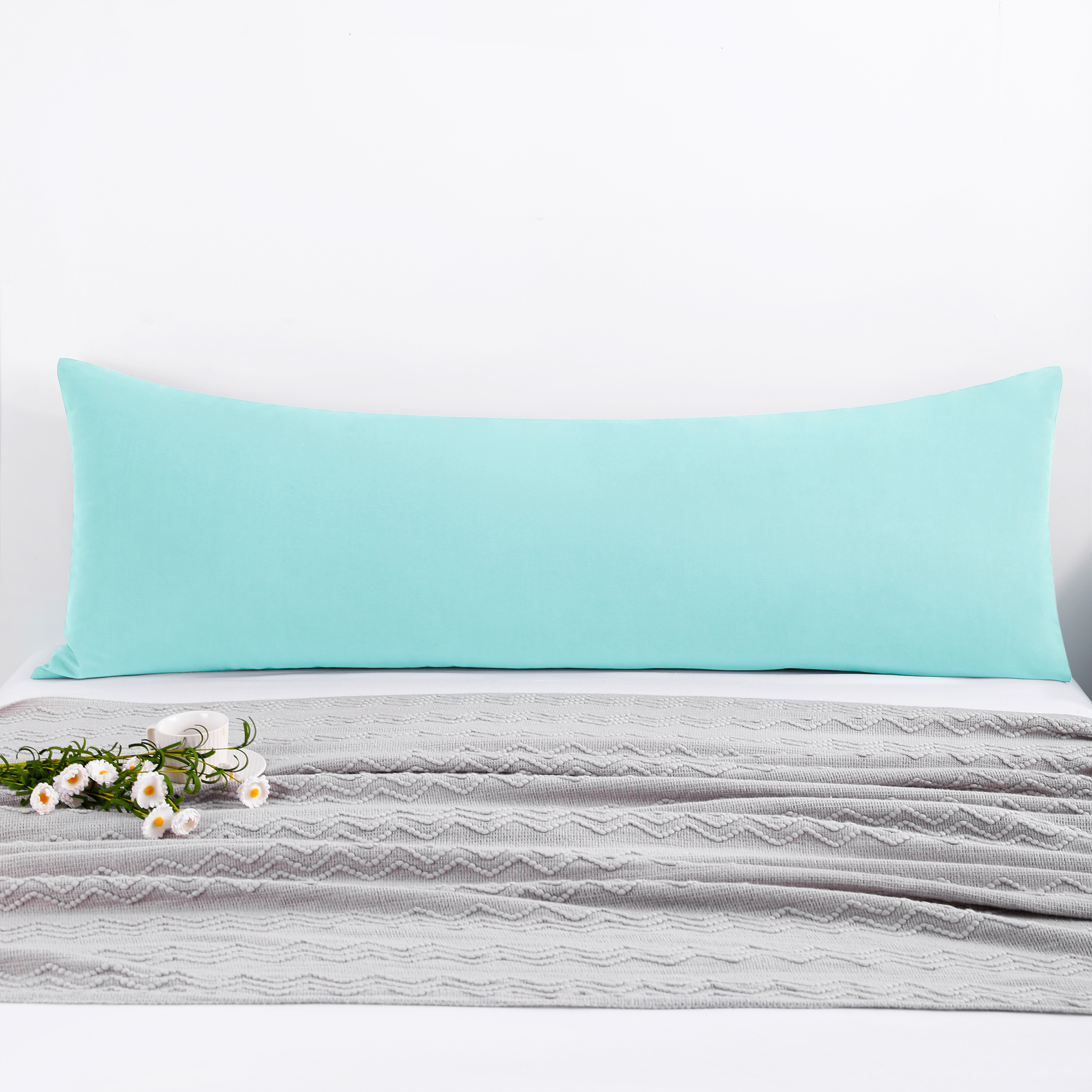 Teal body shop pillow covers