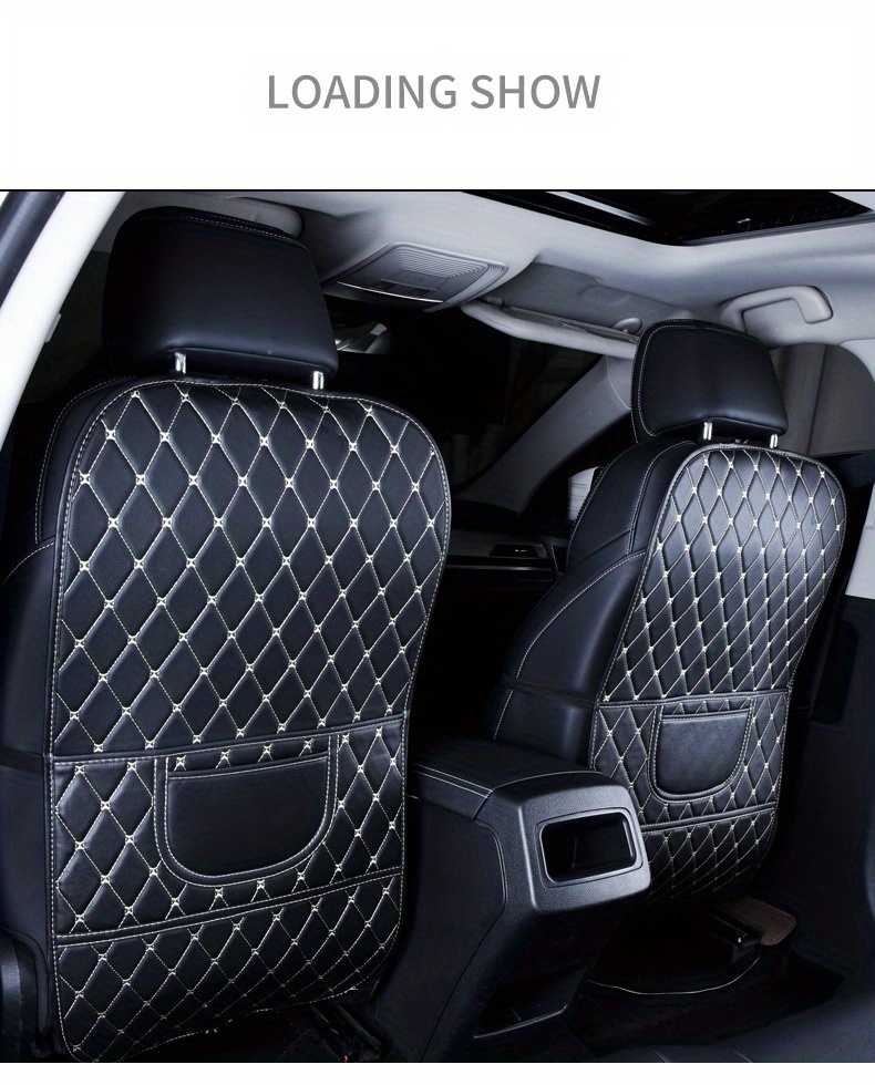 Juste de protection de siège arrière de voiture pour enfants, sac de  rangement anti-coup de pied, coussin en polymère, dessin animé, mignon