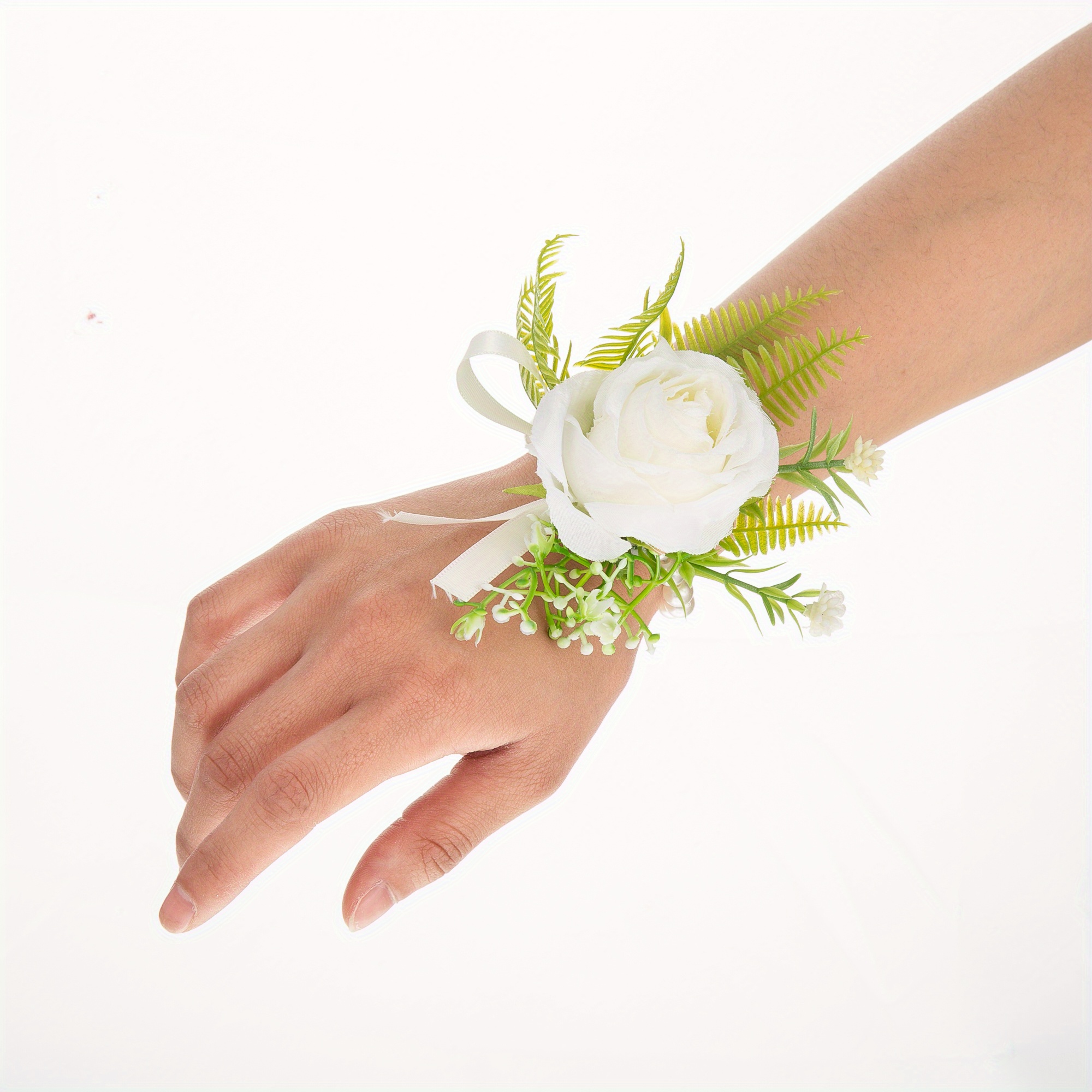 Bride Wrist Flower Groom Boutonniere Wedding Corsage