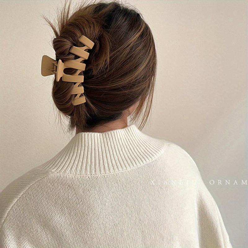 Solid Black Shark Large Hair Clip Claw for Girls