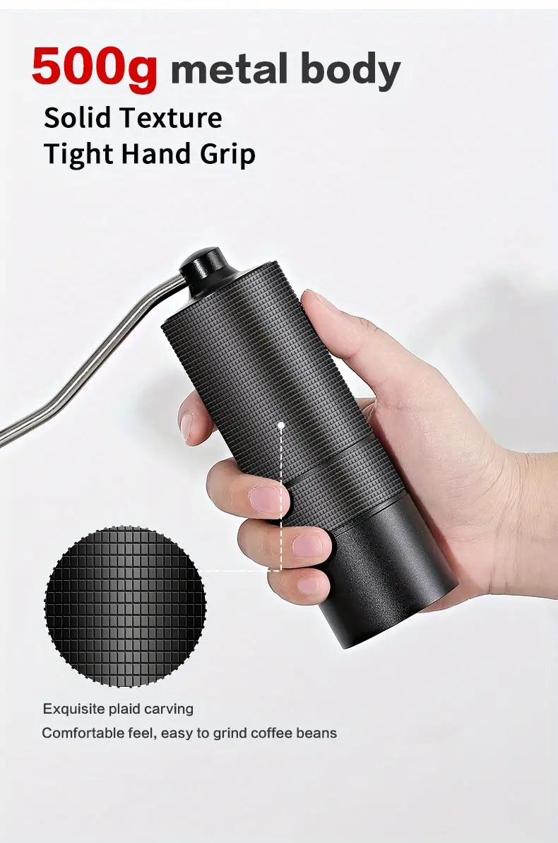 1pc high end full metal hand cranked bean grinder super labor saving stainless steel grinding core coffee machine manual coffee bean grinder details 2