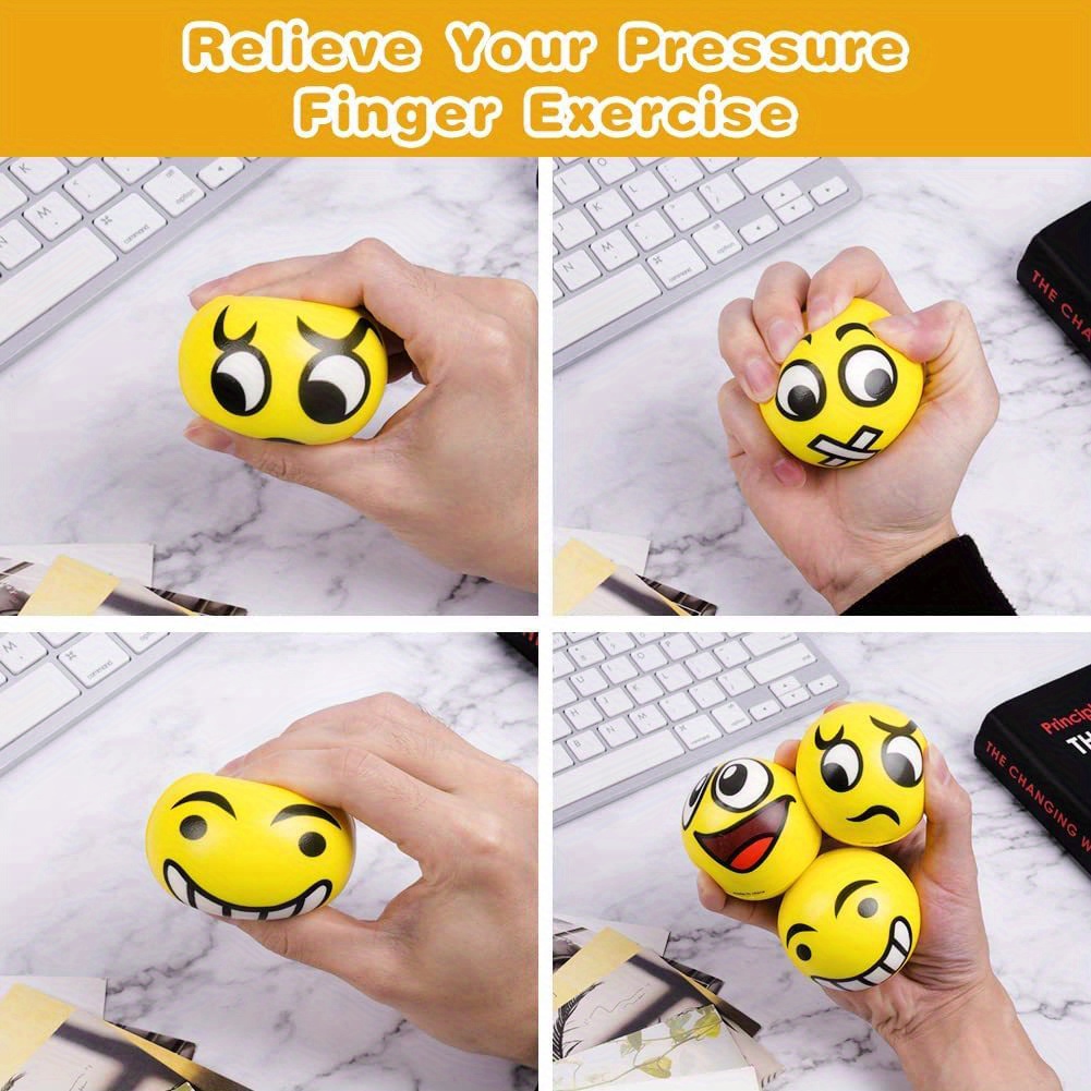 ZHOOSH Emoji Faces Squeeze Ball Anti Stress Hand Wrist Finger