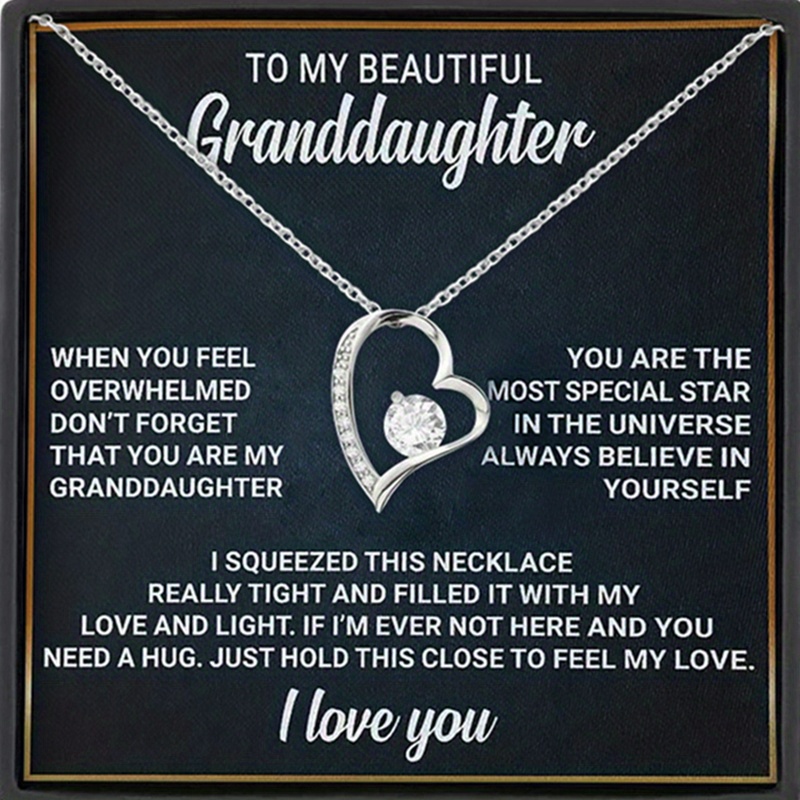 Heart necklace store for granddaughter