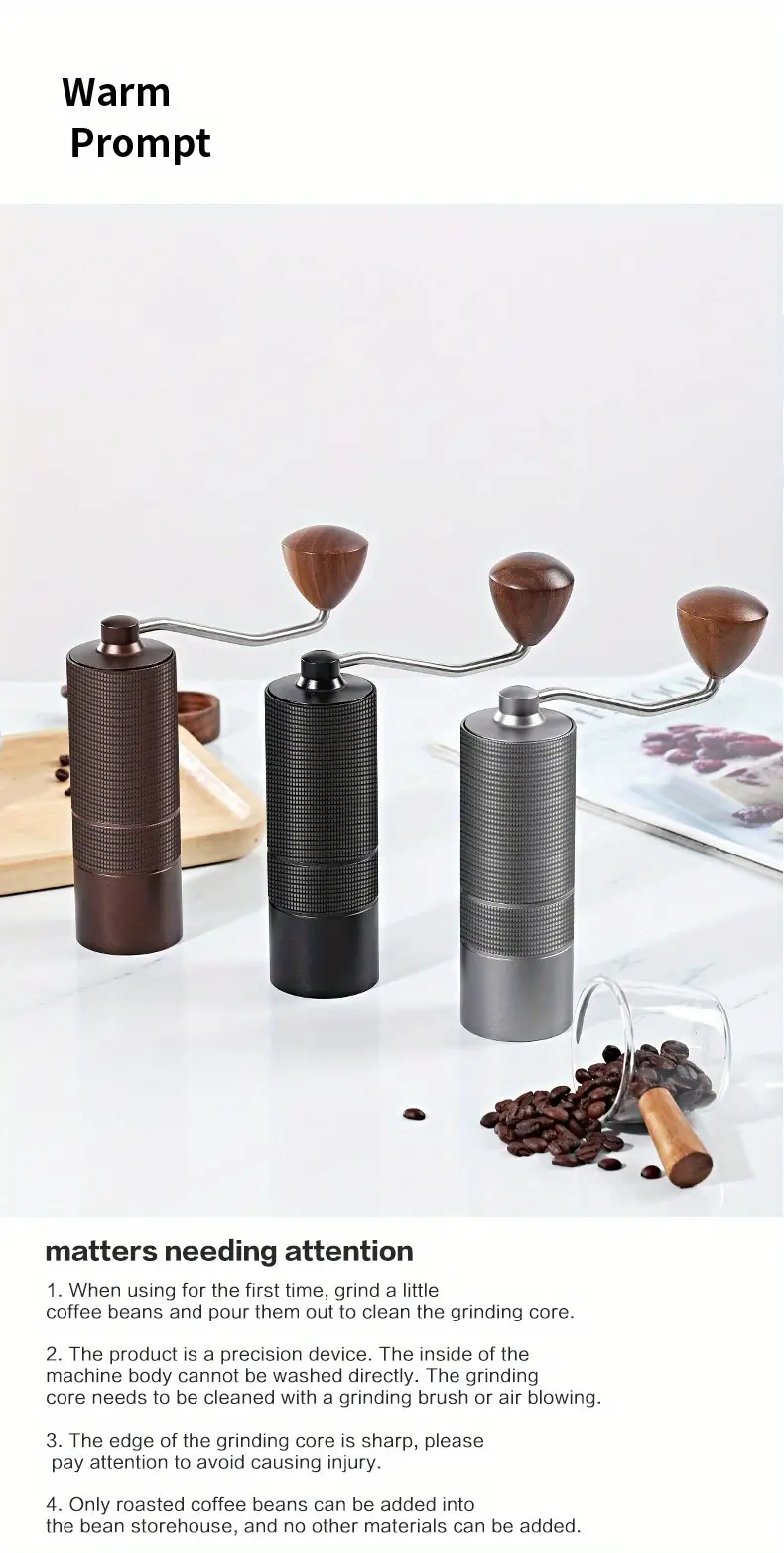 1pc high end full metal hand cranked bean grinder super labor saving stainless steel grinding core coffee machine manual coffee bean grinder details 13