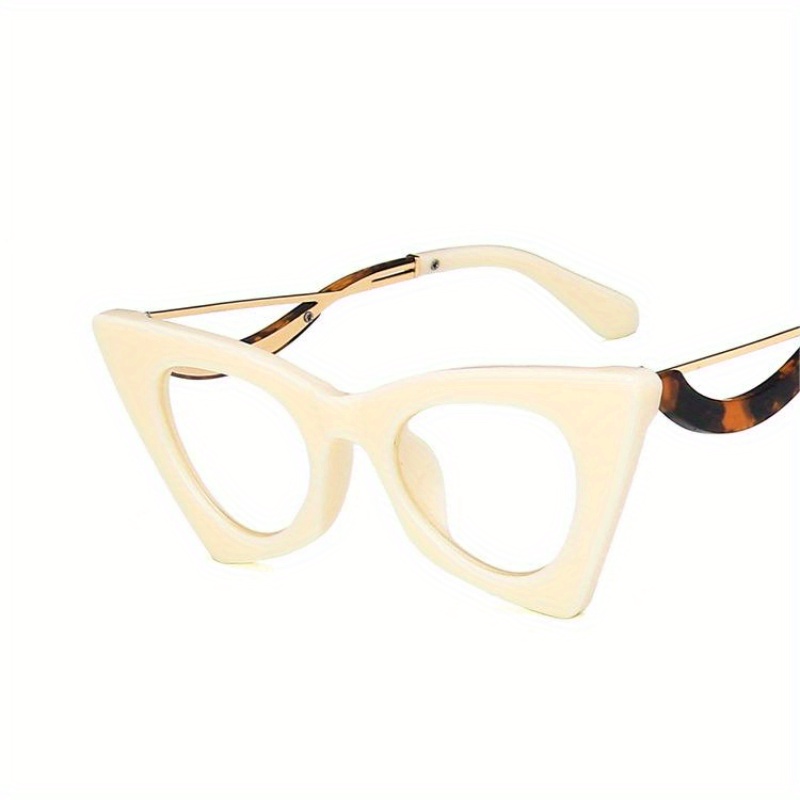 Tortoiseshell Clear Lens Cat Eye Glasses Anti Light Protection