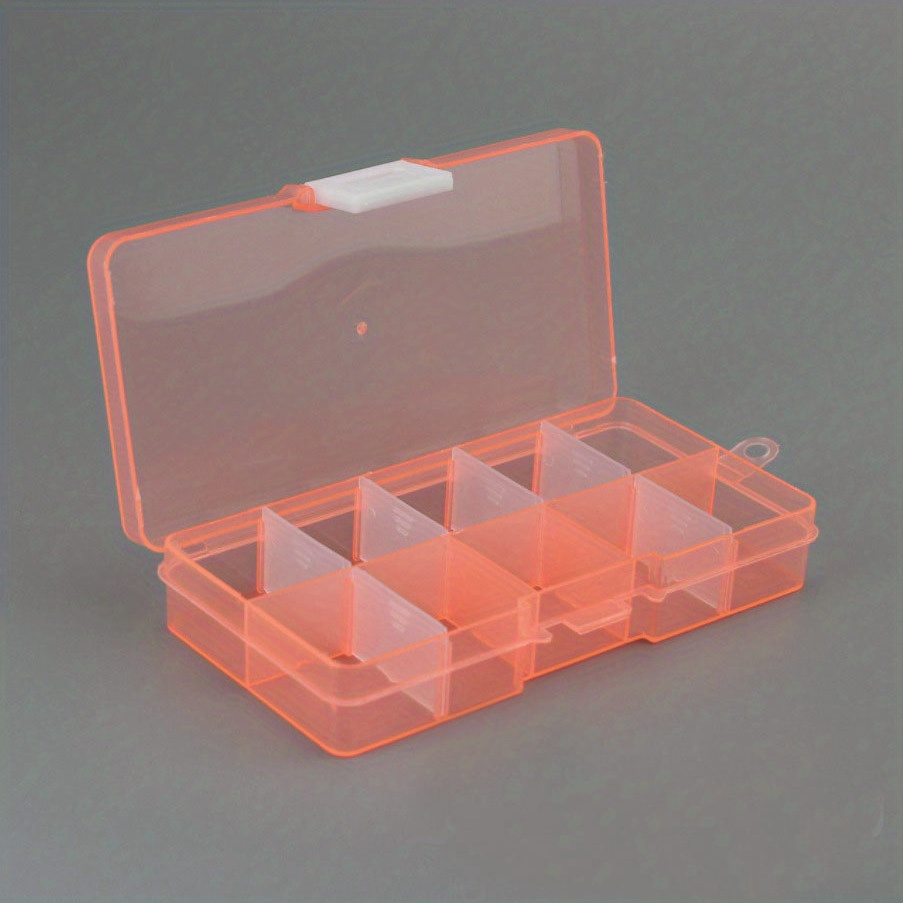 2-layer Plastic Storage Box With Adjustable Partitions,23 Grid,orange 