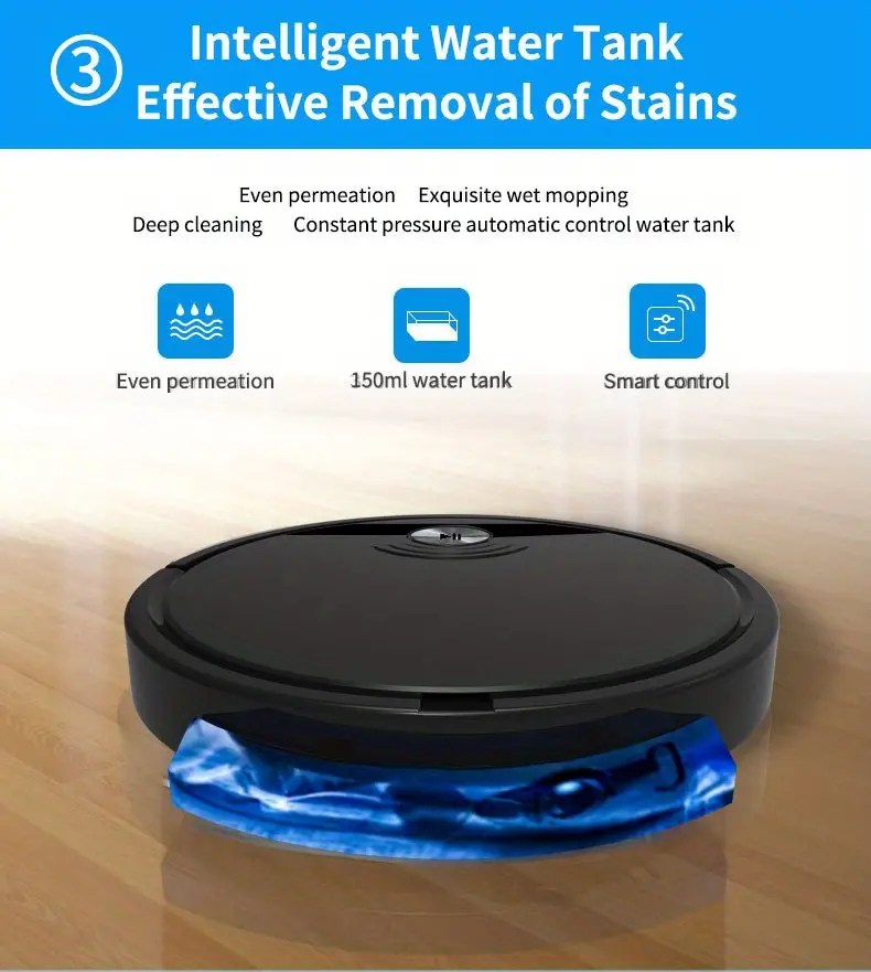rs800 black sweeping robot household sweeping robot intelligent anti drop vacuum cleaner three in one app planning sweeping machine with water tank details 6