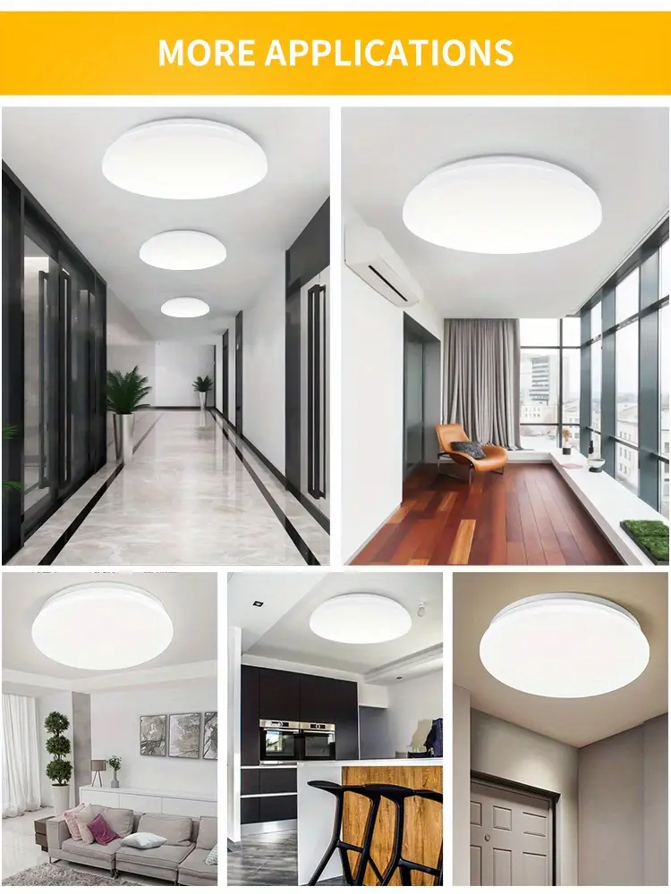 1pc led flush mount ceiling light flush mount ceiling light fixture dimmable round flat panel light for toilet basement hallways bathroom bedroom details 4