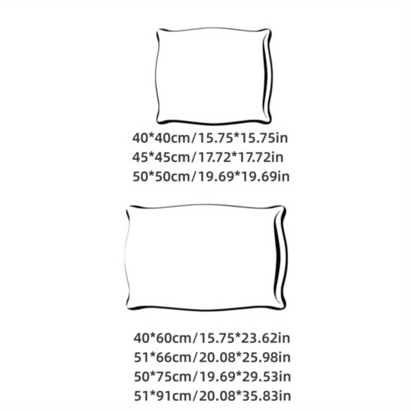 Abaodam Kissenbezüge Baumwolle Weiß - 80x80cm Mit Rüschen Dekor