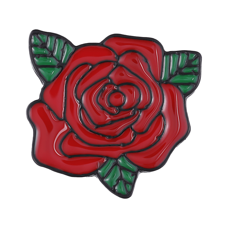 E-shop Schicke Rosen-Brosche - Legierung, Modisches Accessoire für Jeans & Mehr