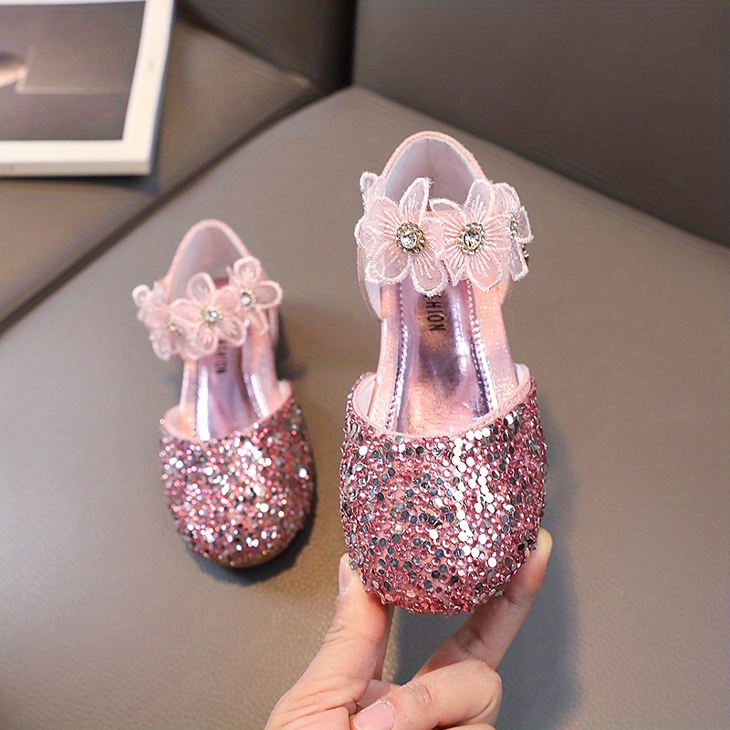 Chaussures Princesse Rose à Paillettes 18x7 cm