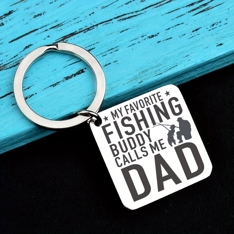 Temu Fishing Gift Boyfriend Keychain for Men, Husband Gift, Fisherman Keychain, Fish Hook Anniversary Gift Funny Couple, Stainless Steel Fish Charm