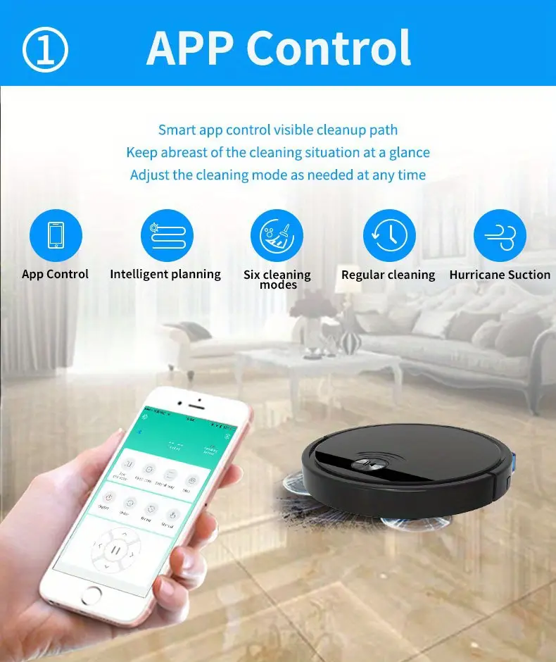 rs800 black sweeping robot household sweeping robot intelligent anti drop vacuum cleaner three in one app planning sweeping machine with water tank details 2