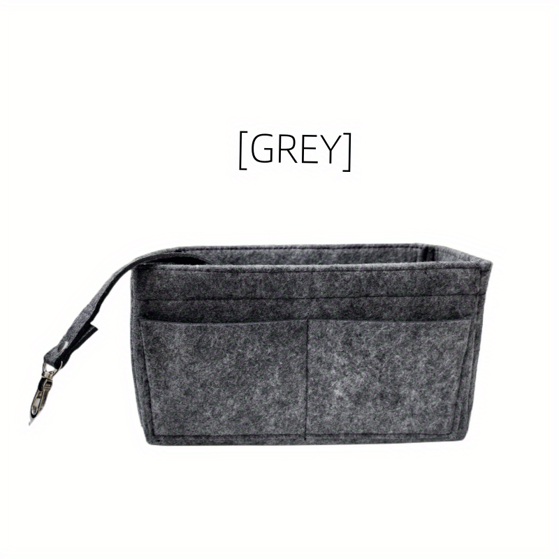 Minimalist Felt Insert Bag, Solid Color Portable Storage Pouch For Shoulder  Bag, Versatile Bag With Multi Pockets - Temu