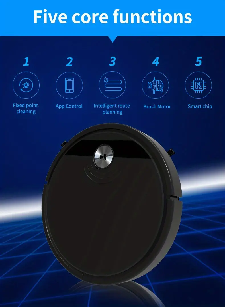 rs800 black sweeping robot household sweeping robot intelligent anti drop vacuum cleaner three in one app planning sweeping machine with water tank details 1