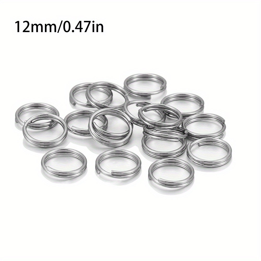 10mm Split Key Rings - Stainless Steel Double Loop Jump Ring, 100pcs