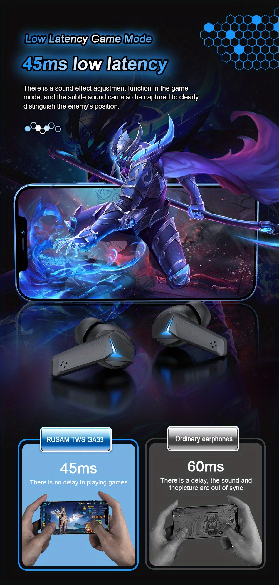 T33 Gaming TWS Earbuds