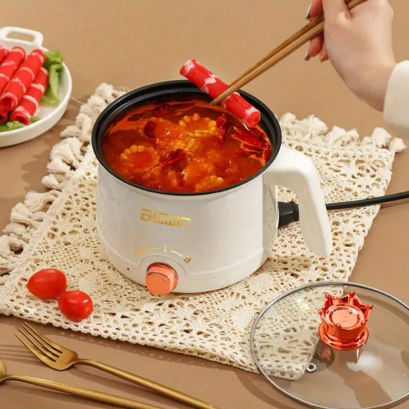 high end electric cooking pot with stainless steel steamer perfect for noodles rice and more details 5