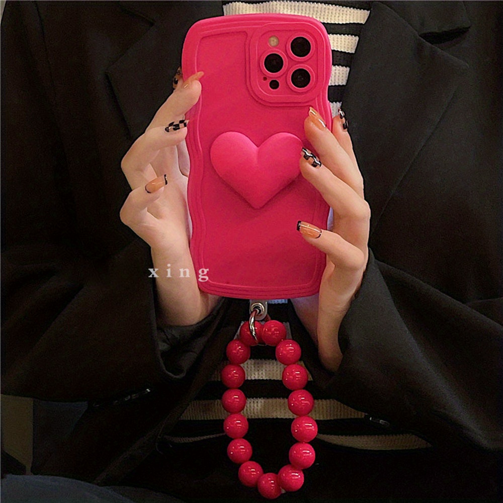 Luxury Korean Wave Leather Plating Bracelet Chain Soft Case For iPhone 14  Pro Max 13 12 Pro 11 Pro Max Cute Brand Silicone Cover