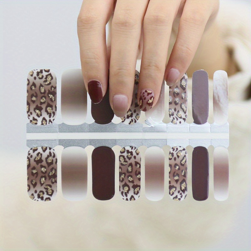 Glitter Nail Polish Stickers Self-Adhesive Nail Art Decals
