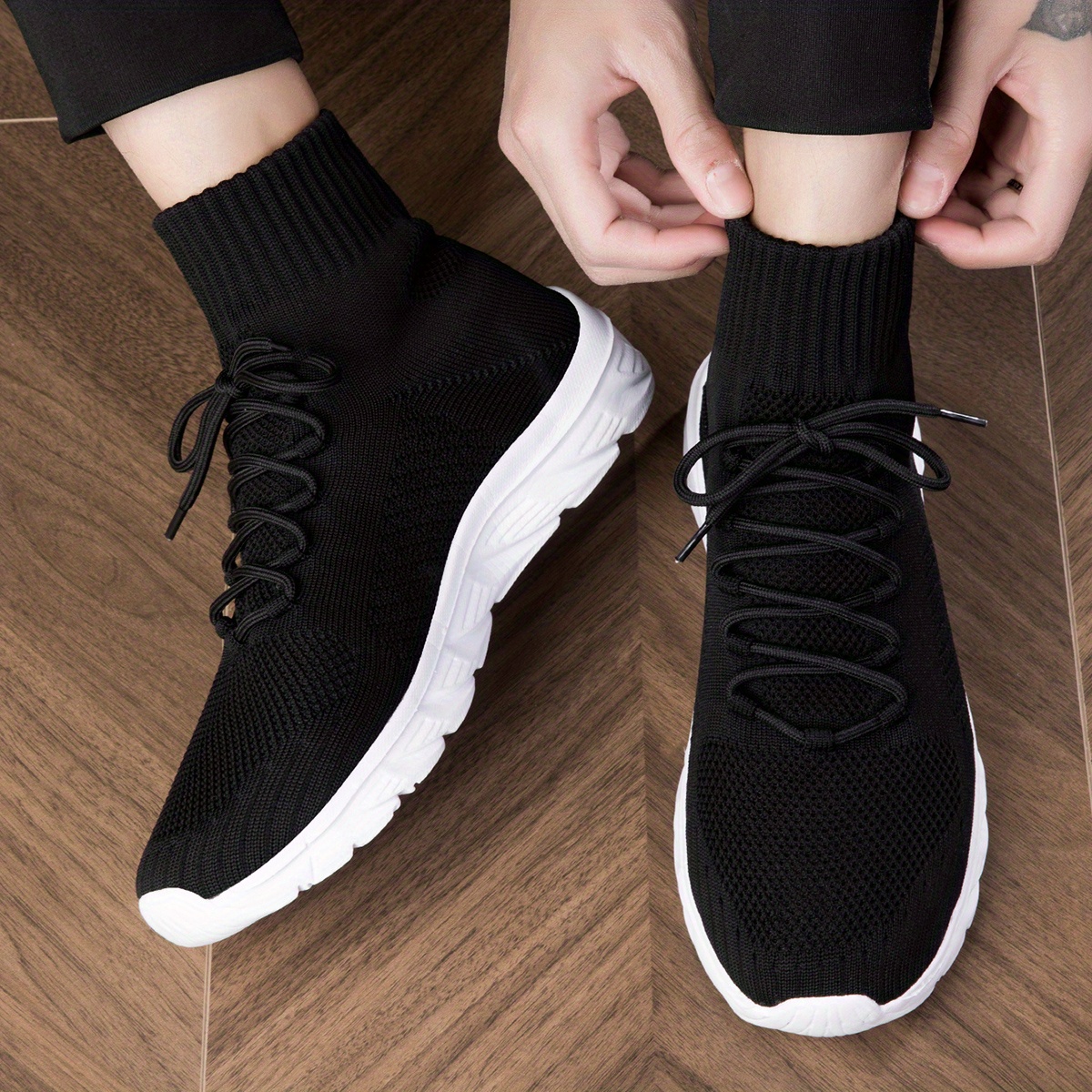 Acheter Chaussures De Course à Lacets Pour Hommes, Baskets De Sport Respirantes, Confortables, Décontractées, De Marche, D'athlétisme, D'entraînement, Grande Taille 47