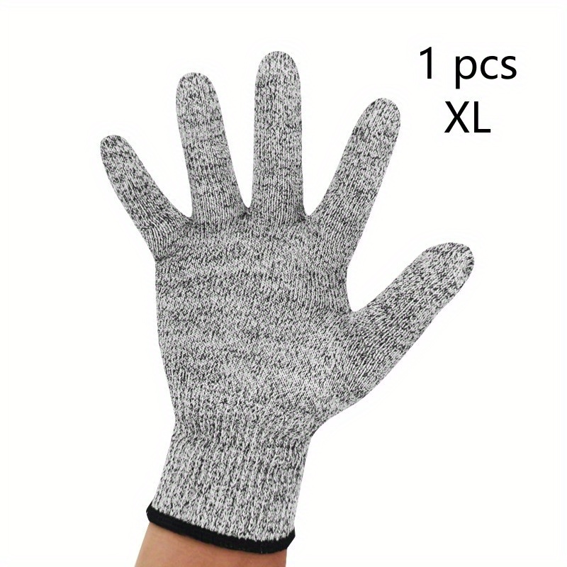 4 guantes resistentes a cortes (M+L) de protección de nivel 5 para cocina,  guantes de seguridad anticortes mejorados para corte de carne, tallado de