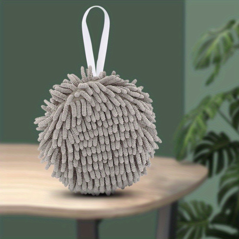 Chenille Hanging Hand Towel Ball with Hanging Loops, Soft