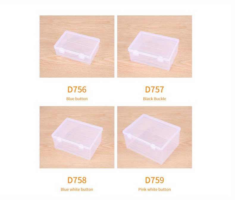 Clear Plastic Jewelry Storage Box Locking Lid Portable Temu