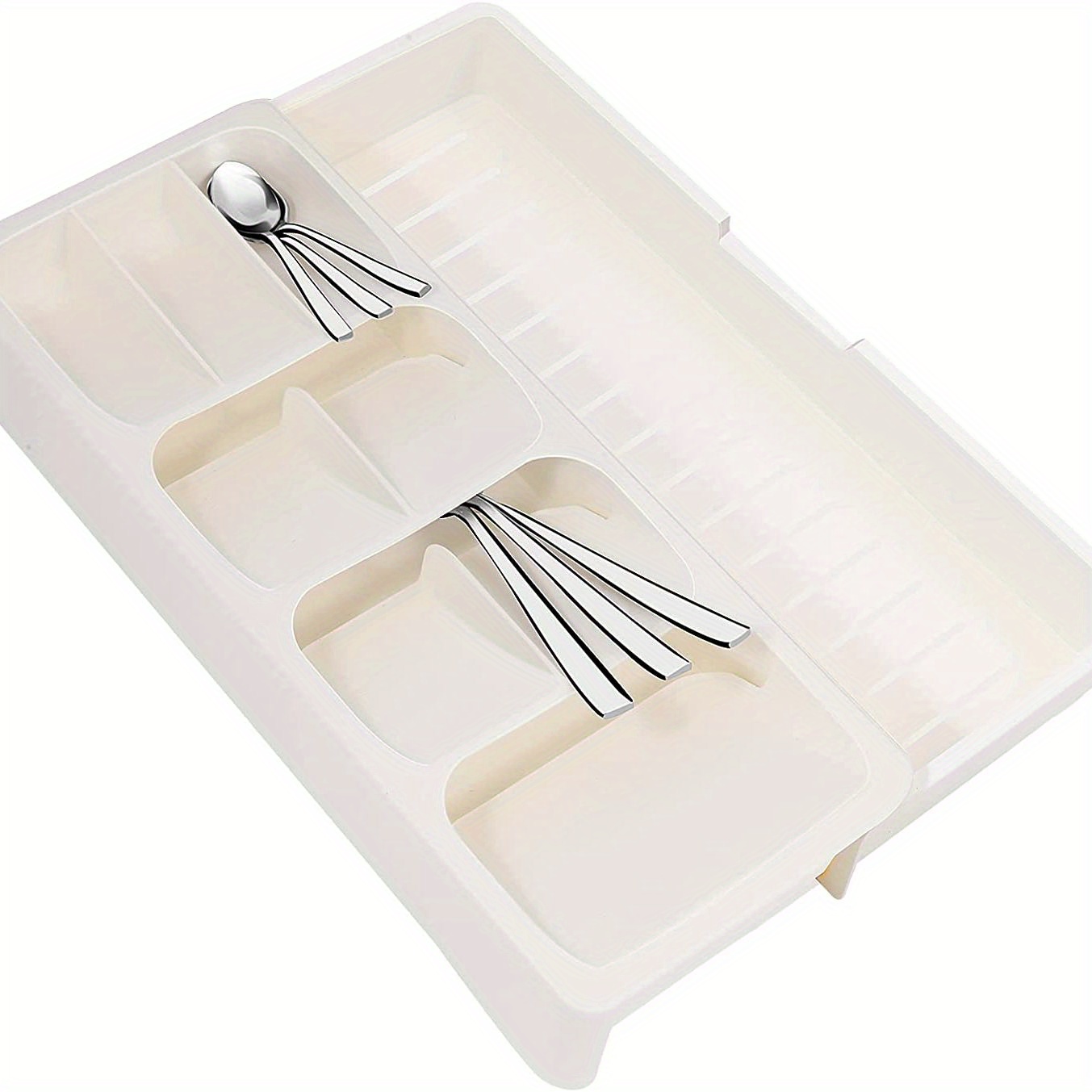  LiangTing Paquete de 2 bandejas pequeñas para cubiertos, bandeja  para cubiertos, mantiene los tenedores y cucharas perfectamente apilados :  Hogar y Cocina
