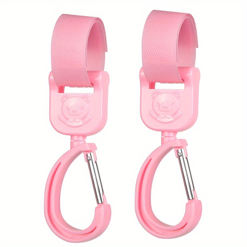 2pcs stroller hooks 360 degree rotating hook and loop fastener detachable hooks   plastic details 3